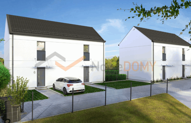 Małe bliźniaki 64,54 m2 z ogrodem w Dobrej 0% prow.