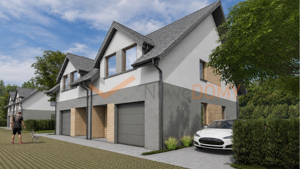 Atrakcyjne Bliźniaki 104,1 m2 na działkach 348,5 m2 w Mierzynie